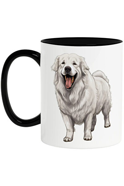 StoryGift Romania Cana cu un caine gras | ilustratie | alb | limba scoasa | c...