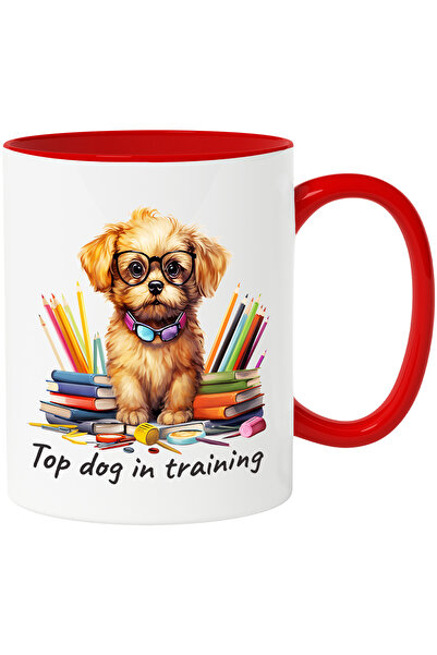 StoryGift Romania Cana cu un catel cu ochelari | ilustratie | mesajul "Top do...