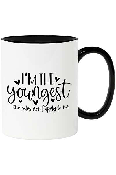 StoryGift Romania Cana cu inimioare si textul "Sunt cel mai tanar, regulile n...