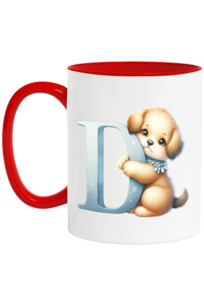 StoryGift Romania Cana cu un catelus cu litera "D", ilustratie, pentru copii,...