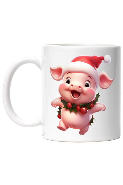 StoryGift Romania Cana cu un purcelus vesel | ilustratie | caciula | sarbatoa...