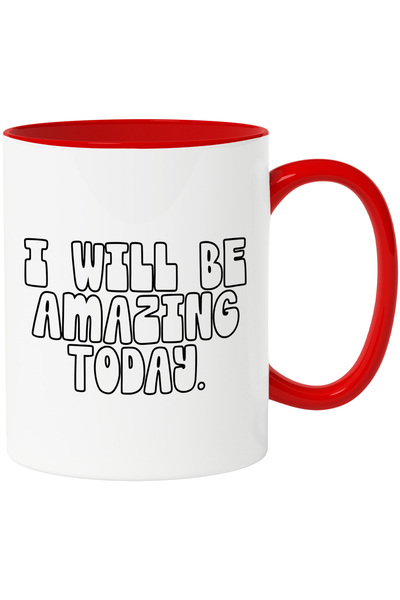 StoryGift Romania Cana cu mesajul in engleza "I will be amazing today" - eu v...