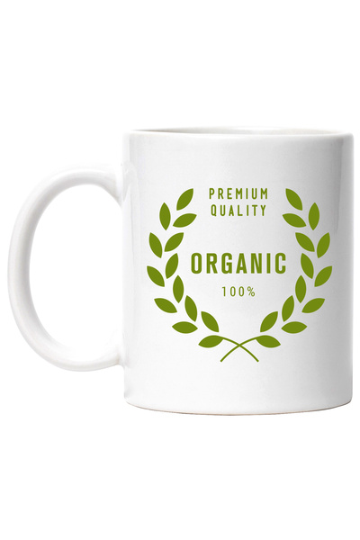 StoryGift Romania Cana Cu Mesaj In Engleza Organic 100%, Frunze, Ramuri, Prem...