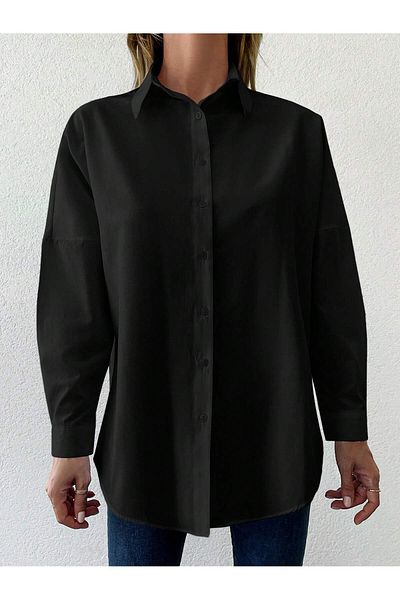 Basko fashion Cămașă NEGRĂ PLATĂ