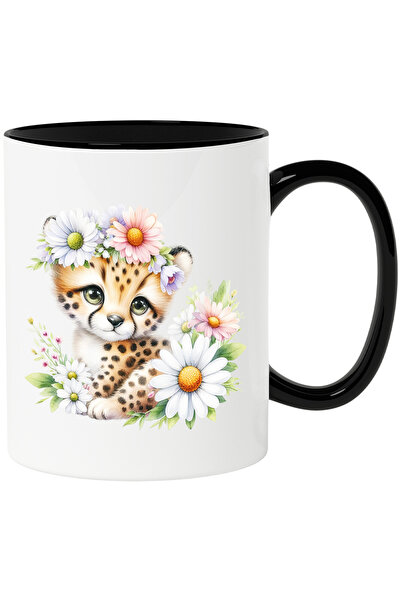 StoryGift Romania Cana cu un pui de ghepard care sta printre flori | ilustrat...
