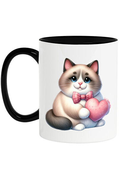 StoryGift Romania Cana cu o pisicuta grasuta | ilustratie | tine o inimioara ...