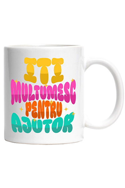 StoryGift Romania Cana cu Mesaj Colorat Cu Stele Stralucitoare Multicolor Tex...