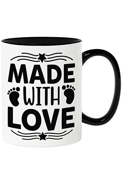 StoryGift Romania Cana cu stelute si textul "Made with love" - creata cu iubi...