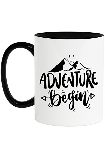 StoryGift Romania Cana cu munti si mesajul "Adventure begins" - incepe aventu...