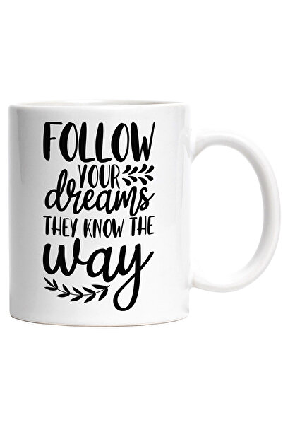 StoryGift Romania Cana cu textul "Urmeaza-ti visurile, ele stiu calea/directi...