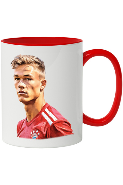 StoryGift Romania Philippe Coutinho Mug, Footballer, Athlete, Celebrity, Multicolor 330 ml, C, With Red Handle