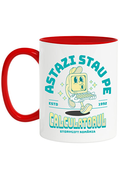 StoryGift Romania Cana cu Monitor Vintige Vesel Cu Sapca Tastatura Text In Li...