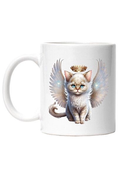 StoryGift Romania Cana cu o pisicuta alba care are niste aripi spectaculoase ...