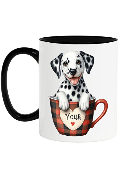 StoryGift Romania Cana cu un catel Dalmatian, ilustratiesta intr-o ceasca, im...