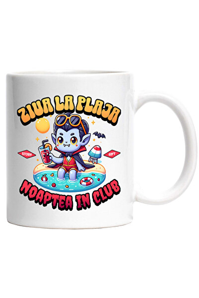 StoryGift Romania Cana cu Dracula La Plaja Cu pelerina Bautura Racoritoare, T...