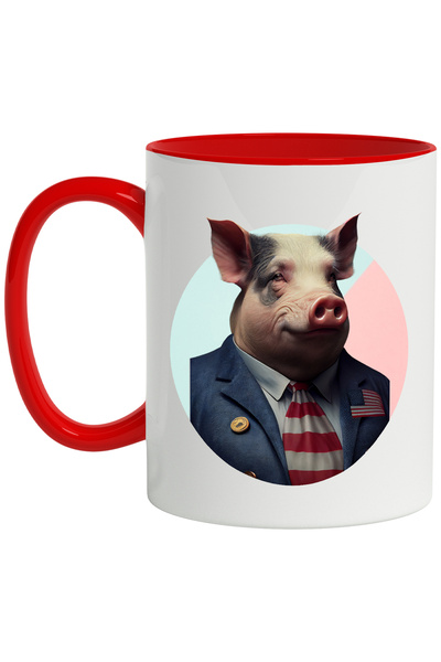 StoryGift Romania Cana Cu Porc, Costum, Steag, America, Cravata in Dungi, Mul...