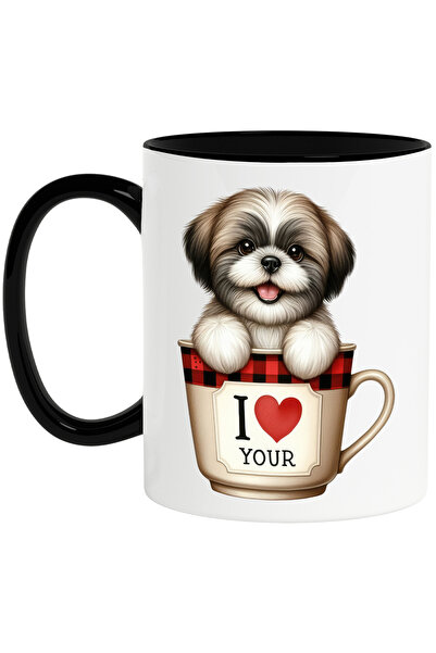 StoryGift Romania Cana cu un catel care sta intr-o ceasca, ilustratie, inimio...