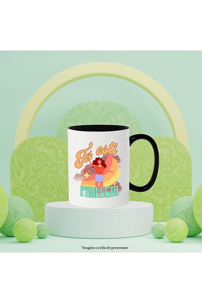 StoryGift Romania Girl Mug, self love, you are the perfect woman confidence, 330ml, Ceramic with, With, STG