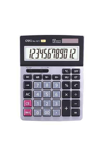Deli Calculator Desktop 12 Digits 1671 Deli