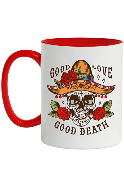 StoryGift Romania Cana Cu Mesaj In Engleza Good Love Good Death, Craniu, Cruc...