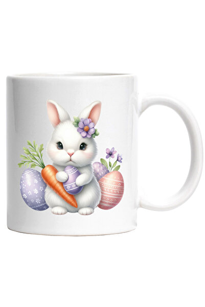 StoryGift Romania Cana cu un iepuras care tine un ou vopsit | morcov | ilustr...