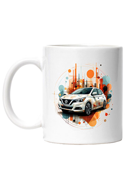 StoryGift Romania Cana Cu Masina, Geometric, Cerc, Buline, Nissan Micra, Mult...
