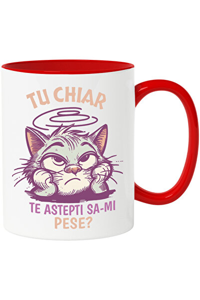 StoryGift Romania Cana cu Pisica Plictisita si Mofturoasa Text Haios Tu Chiar...