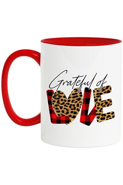 StoryGift Romania Cana cu mesajul "Grateful of love", ilustratie, motivationa...