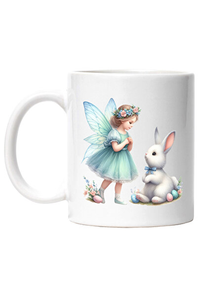 StoryGift Romania Cana cu o fetita grijulie care sta langa un iepuras | ilust...