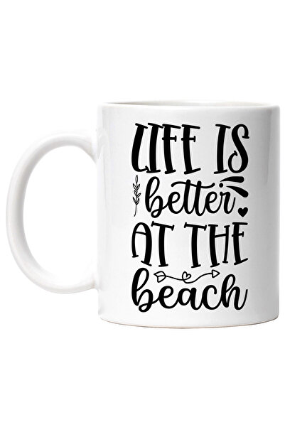 StoryGift Romania Cana cu textul in engleza "Life is better at the beach" - v...