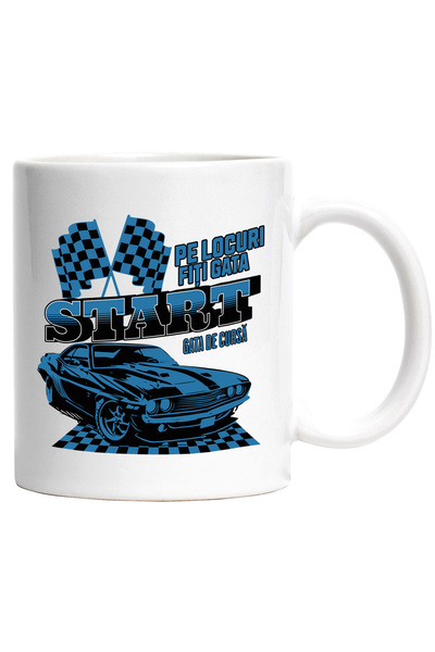 StoryGift Romania Cana Masina de curse vintige start gata de cursa, 330ml, Ce...