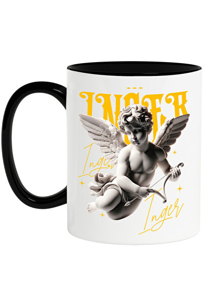 StoryGift Romania Cana cu Copil Statuie Inger Cu Aripi Text Motivational, Cer...