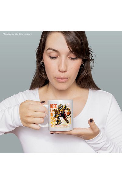 StoryGift Romania Mug Tiger - King in Basketball, Basketball Court, 330ml, Ceramic with Handle A, With ,STG