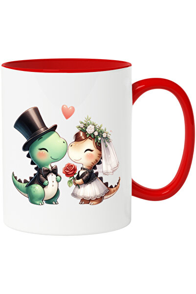 StoryGift Romania Cana cu o femela dinozaur si un dinozaur verde la nunta | i...