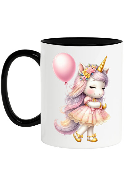 StoryGift Romania Cana cu un ponei imbracat intr-o rochita, ilustratie, roz, ...