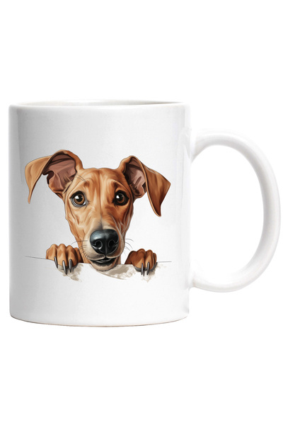 StoryGift Romania Cana cu un catel uimit | ilustratie | se uita peste gard | ...