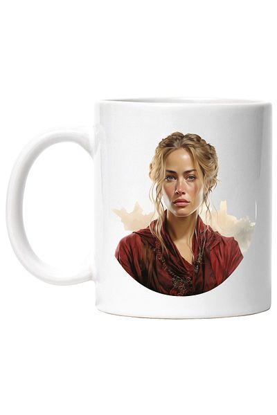 StoryGift Romania Cana Cu Game Of Thrones, Personaj, Cersei Lannister, A Song Of Ice And Fire, Ser, Cu Maner Alb