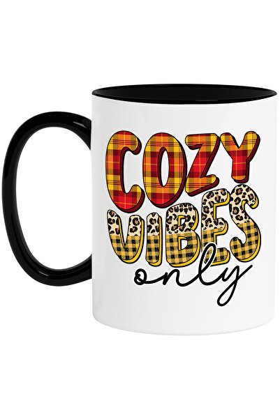 StoryGift Romania Cana cu mesajul "Cozy vibes only", toamna, ilustratie, conf...