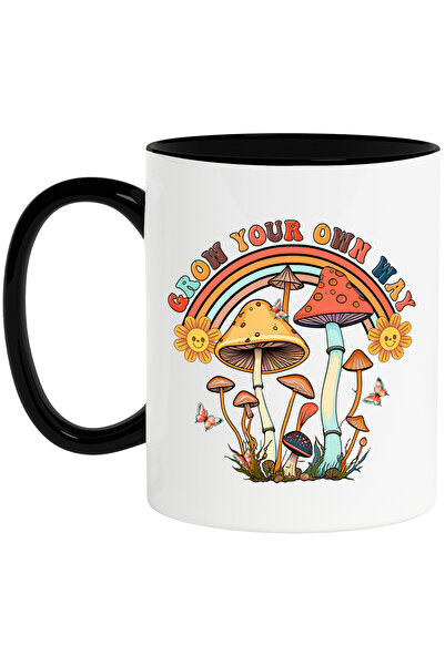 StoryGift Romania Cana cu mesajul "Grow your own way", stilul hippie, cultura...