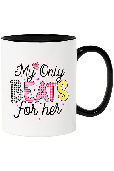 StoryGift Romania Mug with the message "My Heart only beats for her", my heart only beats for her, Va, Cu, STG