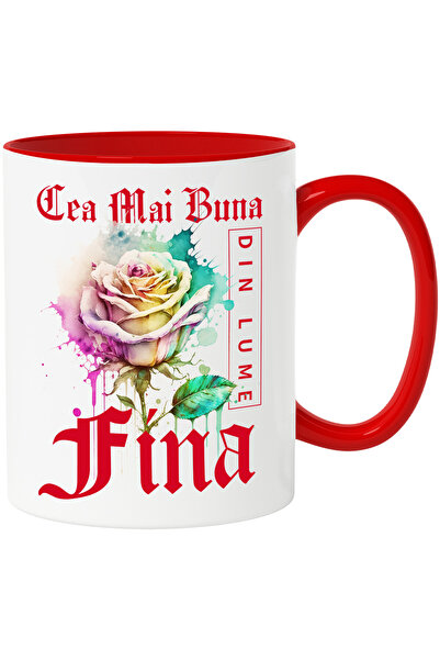 StoryGift Romania Cana Cu Textul Cea Mai Buna Fina, Din Lume, Floare, Trandaf...