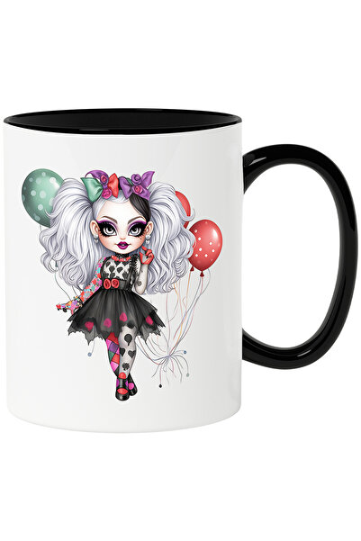 StoryGift Romania Cana cu o fata costumata | ilustratie | Harley Quinn | par ...