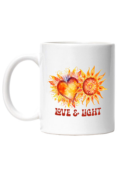 StoryGift Romania Cana cu mesajul "Love & light", ilustratie, iubire si lumin...