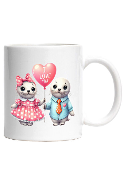 StoryGift Romania Cana cu 2 foci vesele | ilustratie | balon in forma de inim...