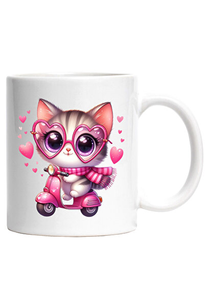 StoryGift Romania Cana cu o pisicuta vesela care conduce un scuter | plimbare...