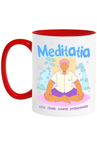 StoryGift Romania Cana cu Iubitorii De Meditatie Barbat In Pozitie De yoga Re...