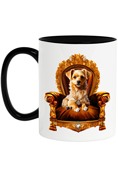 StoryGift Romania Cana cu un catel care sta pe un scaun de nobil, ilustratie,...