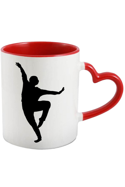 StoryGift Romania Cana cu un baiat care danseaza - miscari cu Maner Inima Ros...