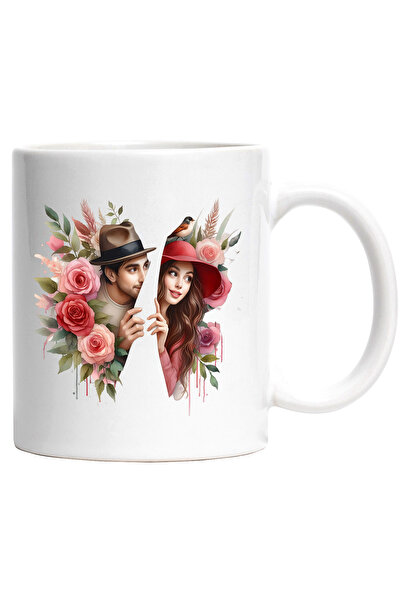 StoryGift Romania Cana cu o femeie si un barbat | trandafiri | natura | cadou...