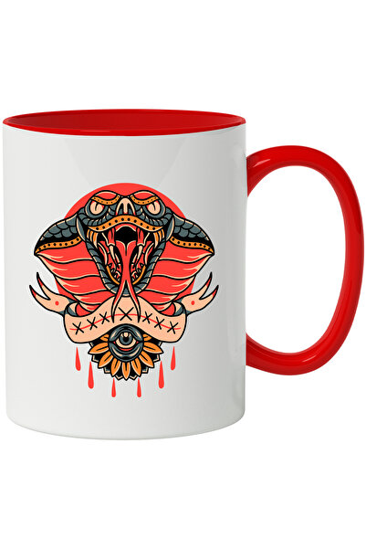 StoryGift Romania Cana Cu Cobra, Sarpe, Panglica, Sange, Ochi, Colti, Retro, ...